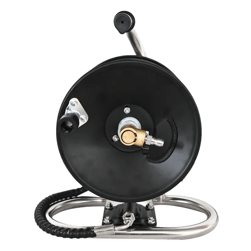 Ручная катушка для шланга AMJET (210 бар, резьба 1/4", нержавеющая сталь) — фото 3